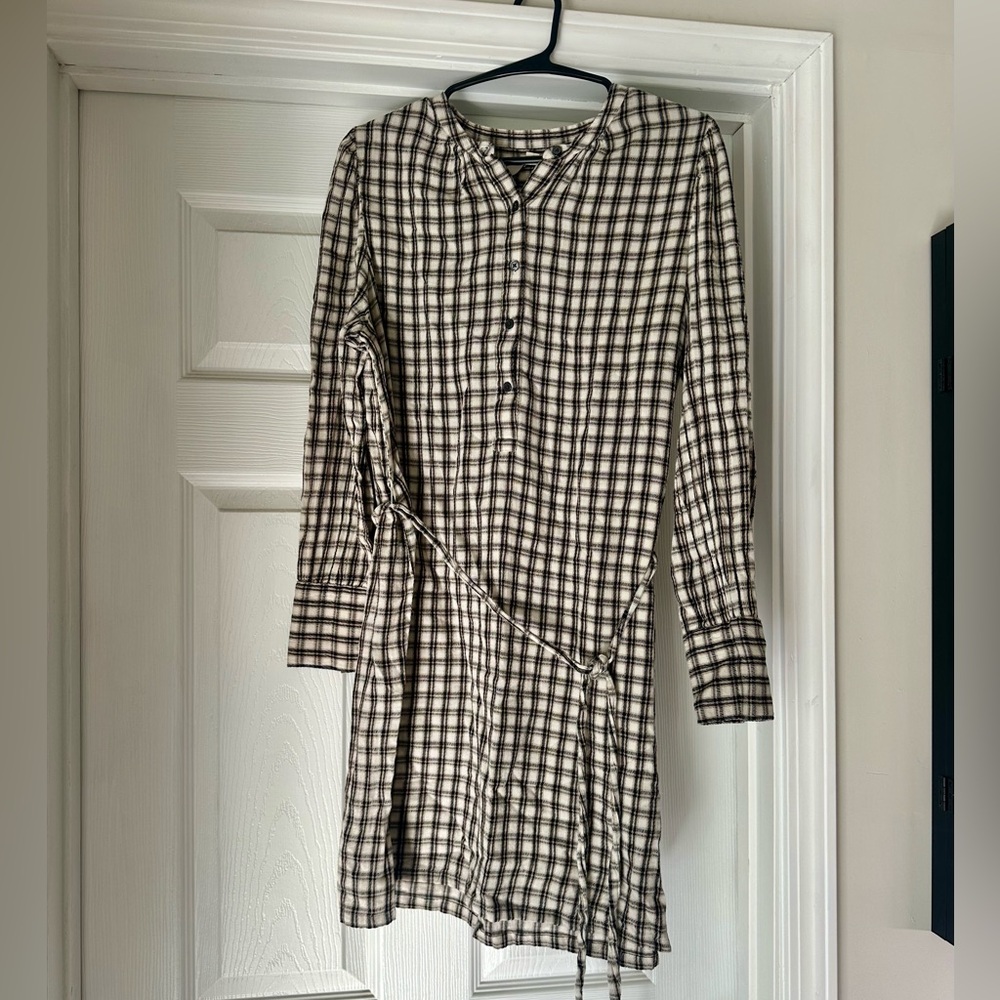 Loft Checkered Black and White Women's Dress